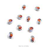 Religious Alloy Bead Picture Saint Holy Figures Oval Shape Catholic Beads