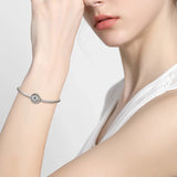 925 Silver Hand of Fatima Evil Eye Beads for DIY Bracelets