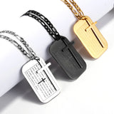 Religious Jesus Cross Pendant Necklace Stainless Steel Chain