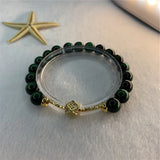 Green Tiger Eye Stone Religious Bracelet for Women