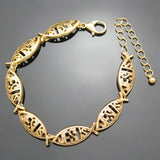 Catholic Church Jesus Fish Charm Bracelet Women Men Jewelry