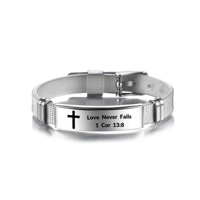 Religious Christian Stainless Steel Bracelet