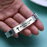 Religious Christian Stainless Steel Bracelet