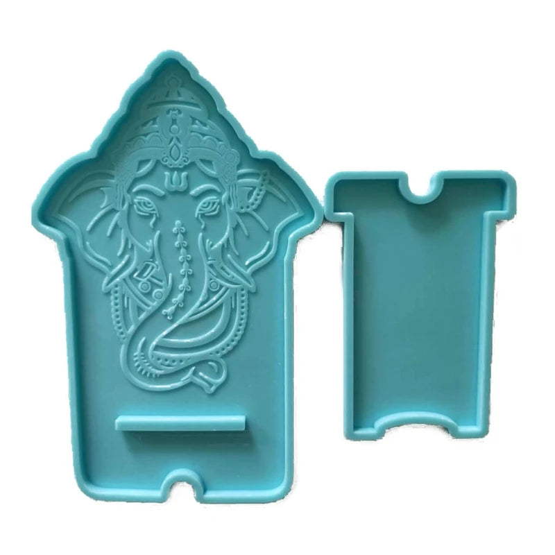 Religious Elephant Phone Stand Silicone Resin Mold
