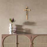 Religious Cross Crucifix Statue Hanging Wall Catholic Figurine
