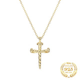 Religious Jewellery 925 Sterling Silver Cross Pendant Necklace
