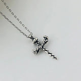 Religious Jewellery 925 Sterling Silver Cross Pendant Necklace