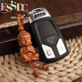 Sakyamuni Peach Wood Carving Buddha Key Chain Pendant