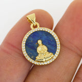 Religious Tiger Eye Shell Pendant for Necklace Making