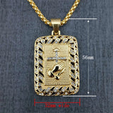 Religious Square Praying Hands Cross Pendant Necklace