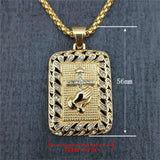 Religious Square Praying Hands Cross Pendant Necklace
