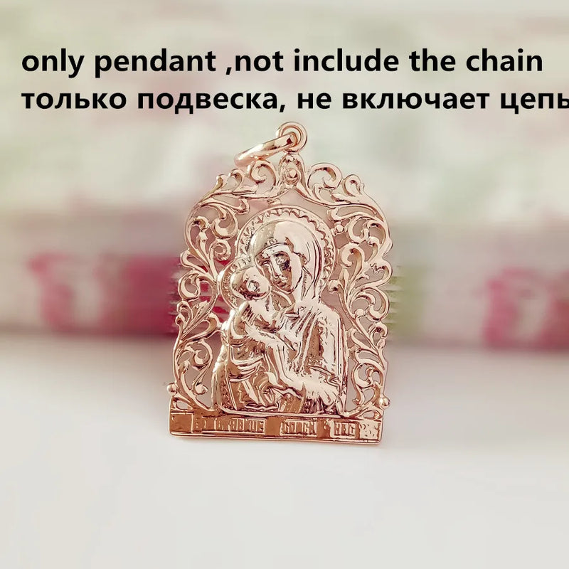 Religious Women Pendants 585 Mother Son Pendants Gift