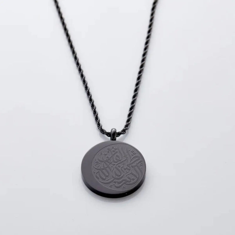 God Necklace Men Stainless Steel Pendant Arab Jewelry