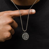 God Necklace Men Stainless Steel Pendant Arab Jewelry