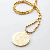 God Necklace Arabic Calligraphy Pendant Ramadan Gift Water-Resistant