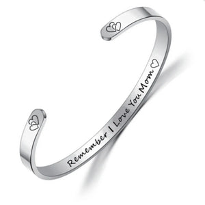 Family Love Cuff Bracelet - Gift for Mom Dad Son Daughter