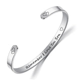 Family Love Cuff Bracelet - Gift for Mom Dad Son Daughter