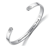 Family Love Cuff Bracelet - Gift for Mom Dad Son Daughter