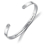 Family Love Cuff Bracelet - Gift for Mom Dad Son Daughter