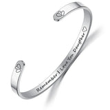 Family Love Cuff Bracelet - Gift for Mom Dad Son Daughter