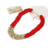 Bohemia Twist Braid Collar Choker Necklace for Women