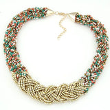 Bohemia Twist Braid Collar Choker Necklace for Women