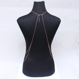Pearl Beads Metal Chain Body Chain Bra Necklace Harness Jewelry