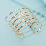Punk Metal Cuff Bangles Wide Open Bracelets Statement Alloy Bangle Jewelry