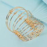 Punk Metal Cuff Bangles Wide Open Bracelets Statement Alloy Bangle Jewelry