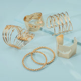 Punk Metal Cuff Bangles Wide Open Bracelets Statement Alloy Bangle Jewelry