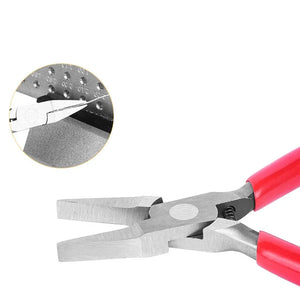 Wire Drawing Plier Red Handle Jewelry Making Flat Nose Plier