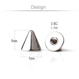 Replacement Spikes Cone Body Jewelry 16G 14G Pack of 10