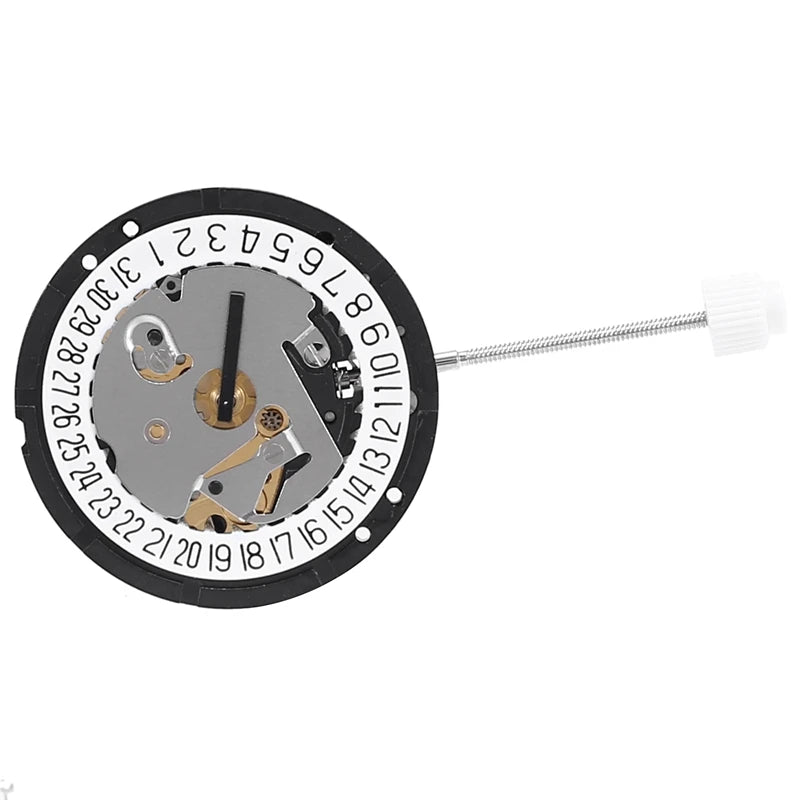 Single Calendar 3 Pins Quartz Movement I338 Date At 6'