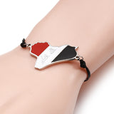 Iraq Map Flag Bracelet Charms Rope Chain Jewelry