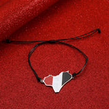 Iraq Map Flag Bracelet Charms Rope Chain Jewelry