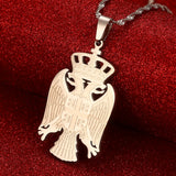 Serbian Eagle Pendant Necklace for Women Girls Srbija Jewelry