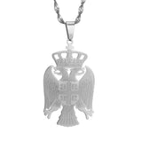 Serbian Eagle Pendant Necklace for Women Girls Srbija Jewelry