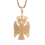Serbian Eagle Pendant Necklace for Women Girls Srbija Jewelry