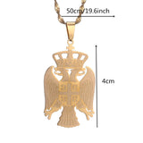 Serbian Eagle Pendant Necklace for Women Girls Srbija Jewelry