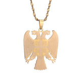 Serbian Eagle Pendant Necklace for Women Girls Srbija Jewelry