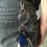 Steel Wire Rope Elastic Keychain Sporty Retractable Alarm Key chain