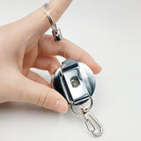 Steel Wire Rope Elastic Keychain Sporty Retractable Alarm Key chain