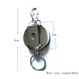 Steel Wire Rope Elastic Keychain Sporty Retractable Alarm Key chain