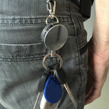 Resilience Steel Wire Rope Elastic Keychains Sporty Retractable Alarm Keychain