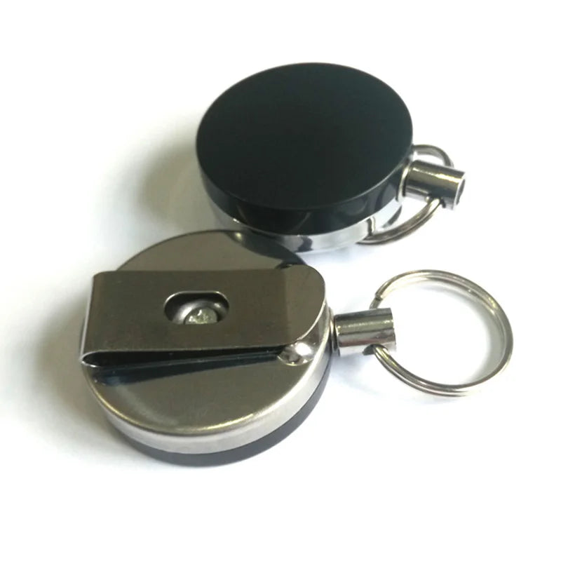 Resilience Steel Wire Rope Elastic Keychains Sporty Retractable Alarm Keychain
