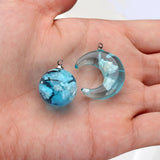 Sky & Clouds Round Sphere Moon Charms 10pcs/lot DIY Necklace Jewelry