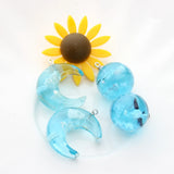 Sky & Clouds Round Sphere Moon Charms 10pcs/lot DIY Necklace Jewelry
