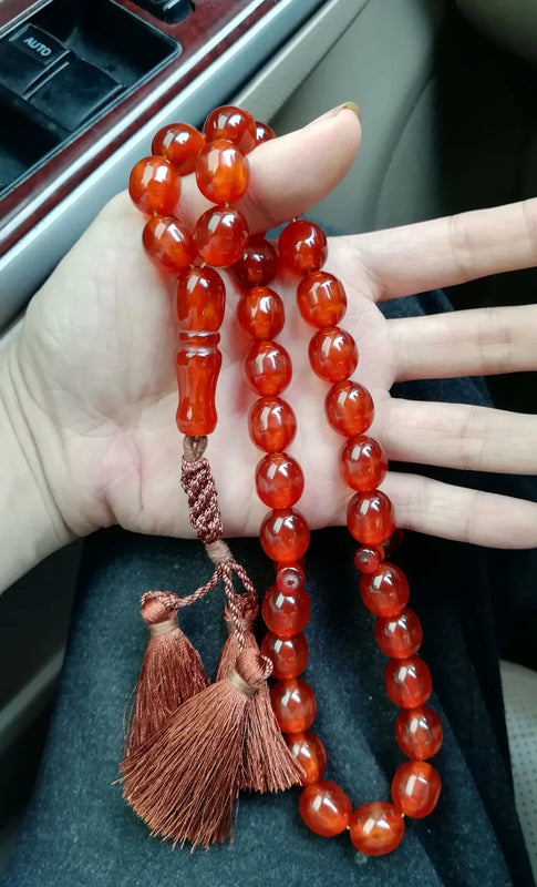 Resin Amber Prayer Beads Rosary Muslim Car Hanging Islam Tasbih