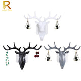 Resin Deer Stags Head Hook Hanger Jewelry Rack
