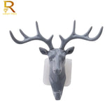 Resin Deer Stags Head Hook Hanger Jewelry Rack